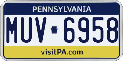 PA license plate MUV6958