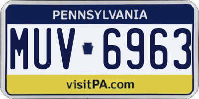 PA license plate MUV6963