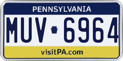 PA license plate MUV6964