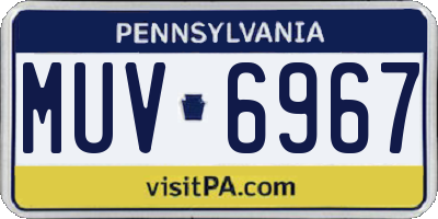 PA license plate MUV6967