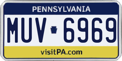 PA license plate MUV6969