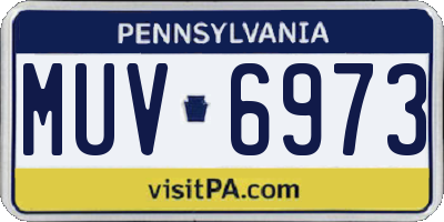 PA license plate MUV6973