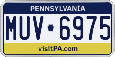 PA license plate MUV6975