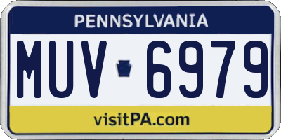 PA license plate MUV6979