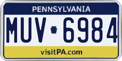 PA license plate MUV6984