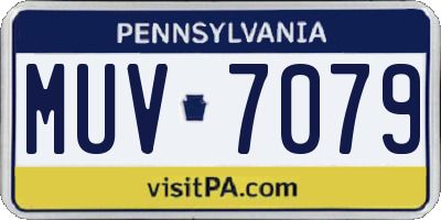 PA license plate MUV7079