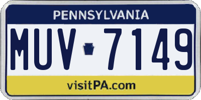 PA license plate MUV7149