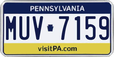 PA license plate MUV7159