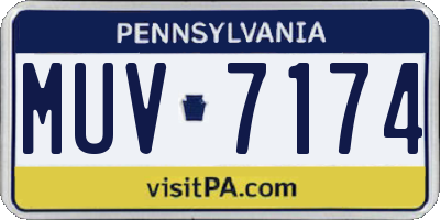 PA license plate MUV7174
