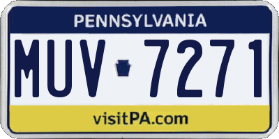 PA license plate MUV7271