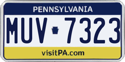PA license plate MUV7323