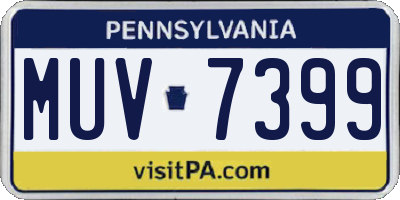 PA license plate MUV7399