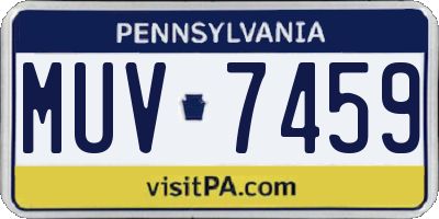 PA license plate MUV7459