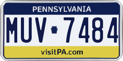 PA license plate MUV7484