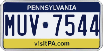 PA license plate MUV7544