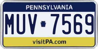 PA license plate MUV7569