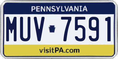PA license plate MUV7591