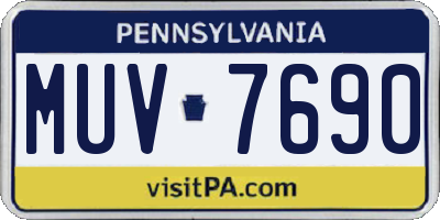 PA license plate MUV7690