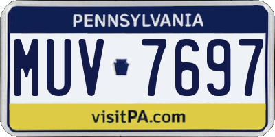 PA license plate MUV7697