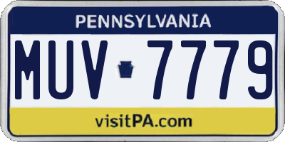 PA license plate MUV7779