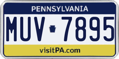 PA license plate MUV7895