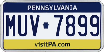 PA license plate MUV7899