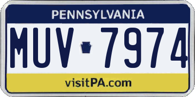 PA license plate MUV7974