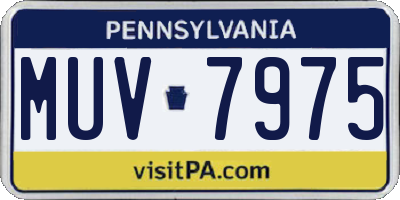PA license plate MUV7975