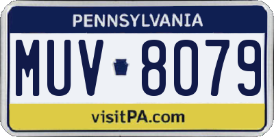 PA license plate MUV8079
