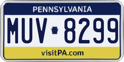 PA license plate MUV8299