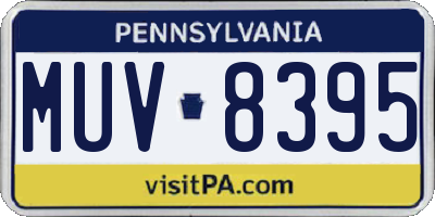 PA license plate MUV8395