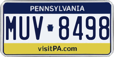 PA license plate MUV8498