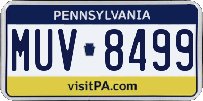 PA license plate MUV8499
