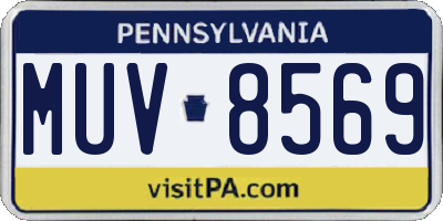 PA license plate MUV8569