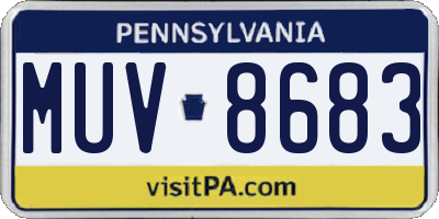 PA license plate MUV8683