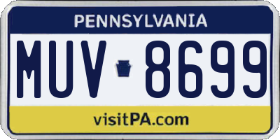 PA license plate MUV8699