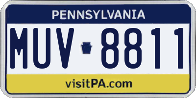 PA license plate MUV8811