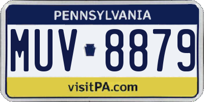 PA license plate MUV8879