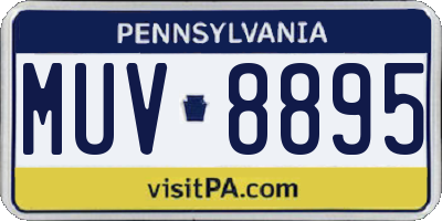 PA license plate MUV8895