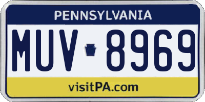 PA license plate MUV8969