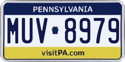 PA license plate MUV8979