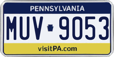 PA license plate MUV9053