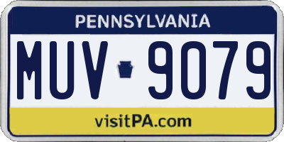 PA license plate MUV9079
