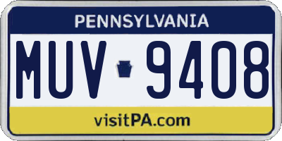 PA license plate MUV9408