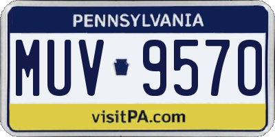 PA license plate MUV9570