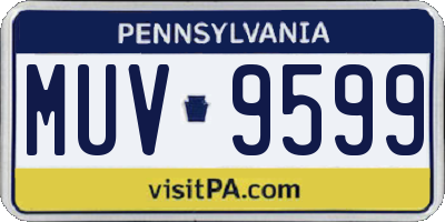 PA license plate MUV9599