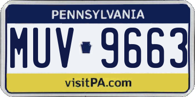 PA license plate MUV9663