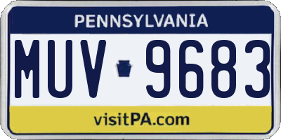 PA license plate MUV9683
