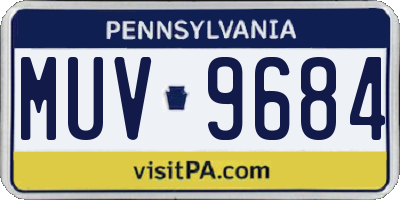 PA license plate MUV9684