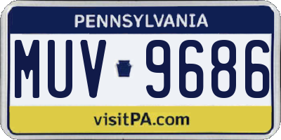 PA license plate MUV9686